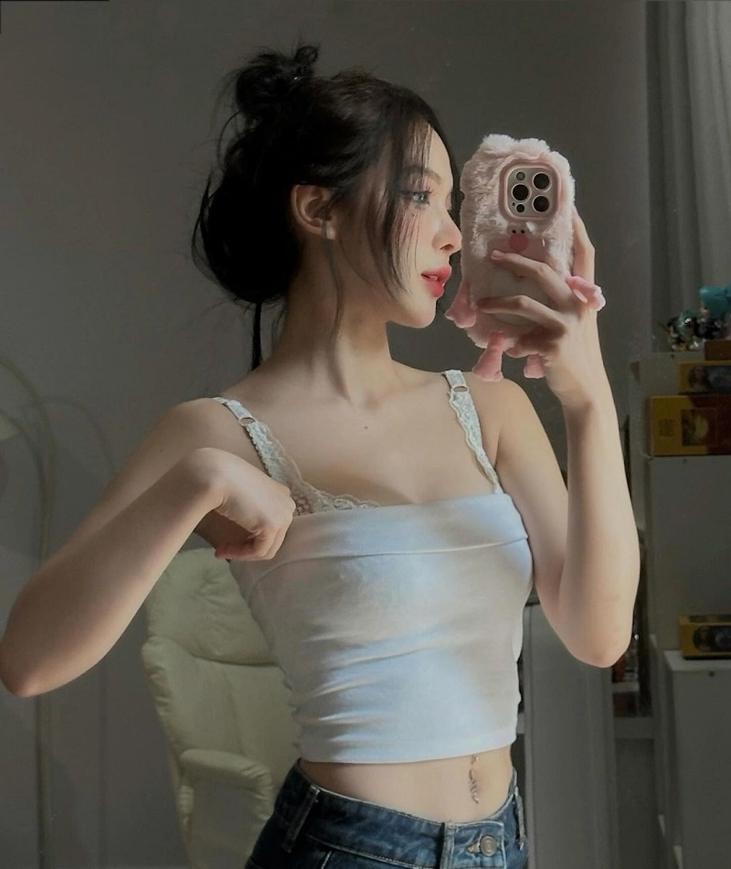 hình ảnh gái xinh mặc áo croptop full hd xinh