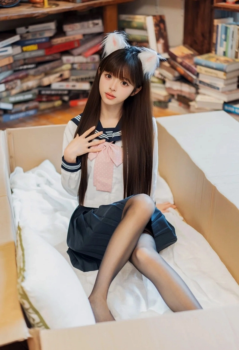 hình gái xinh cosplay mèo