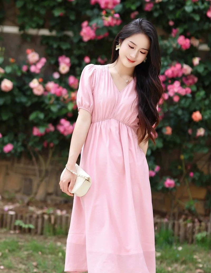 hình gái xinh mặc pinky 4k xinh