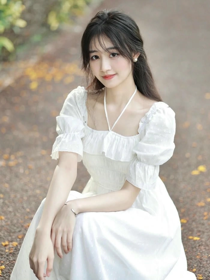 ảnh gái xinh mặc váy trắng khó cưỡng