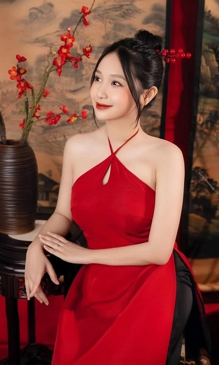 áo dài chụp hình tết