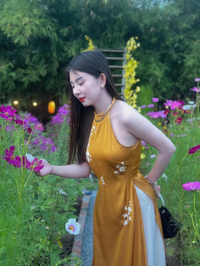cách chụp ảnh áo dài tết