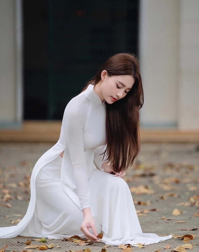 gái xinh dịu dàng trong áo dài 