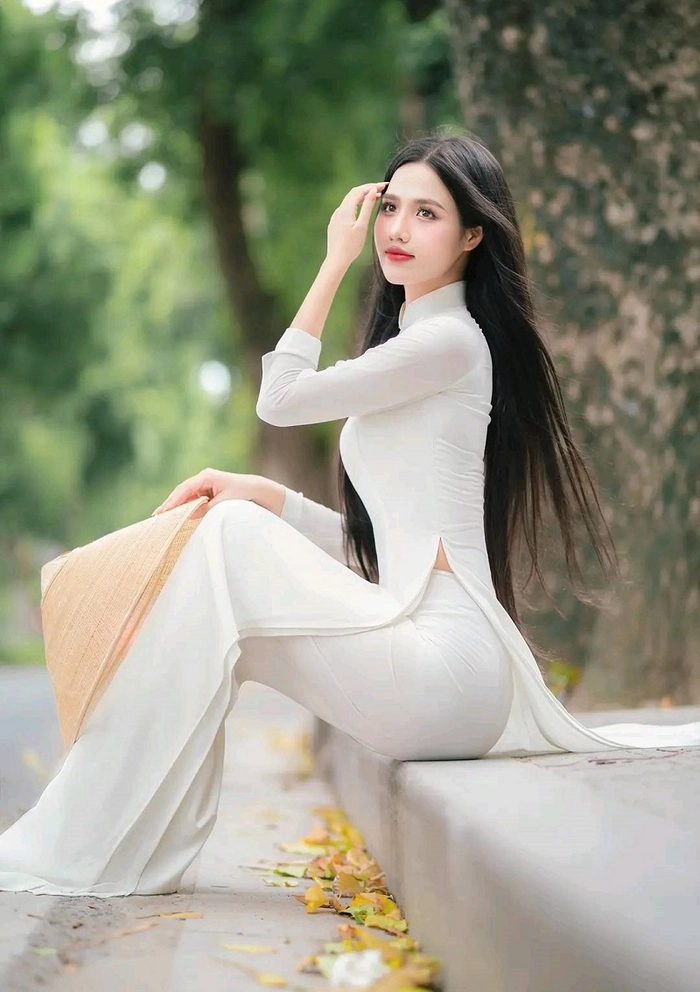 ảnh gái xinh mặc áo dài trắng đẹp nhất